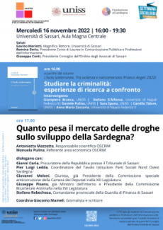 Quanto pesa il mercato delle droghe sullo sviluppo della Sardegna? - Settimana della Sociologia 2022