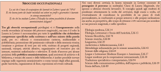 SBOCCHI OCCUPAZIONALI